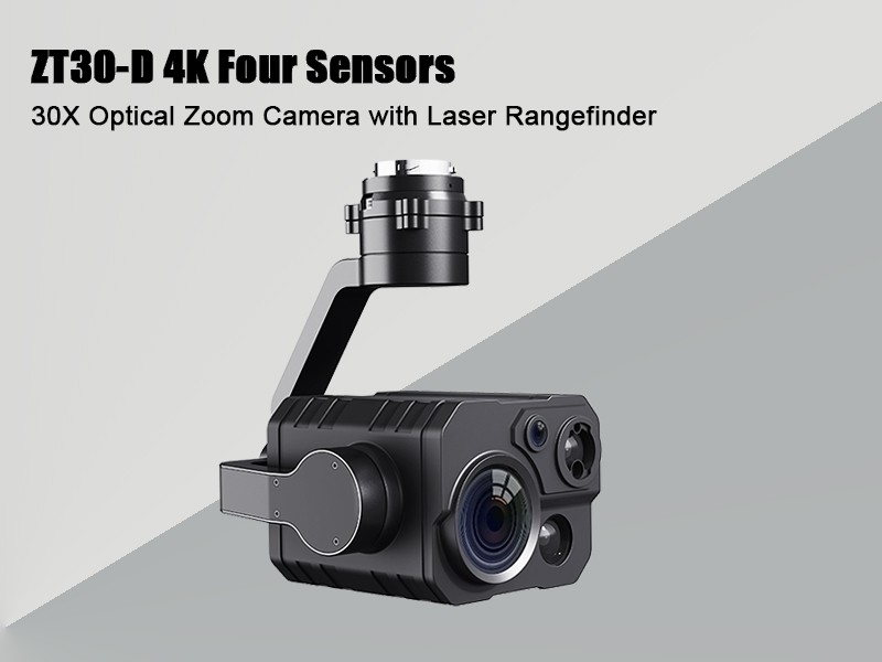Four Sensors Zoom Camera 4K EO/IR Laser Rangefinder with 3-axis Gimbal ...